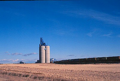 Grain elevator, open prairie